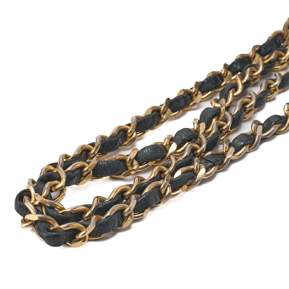 CHANEL Matelasse Diamond Charm Half Moon Lambskin Black Gold-Tone Hardware, Pre-Owned