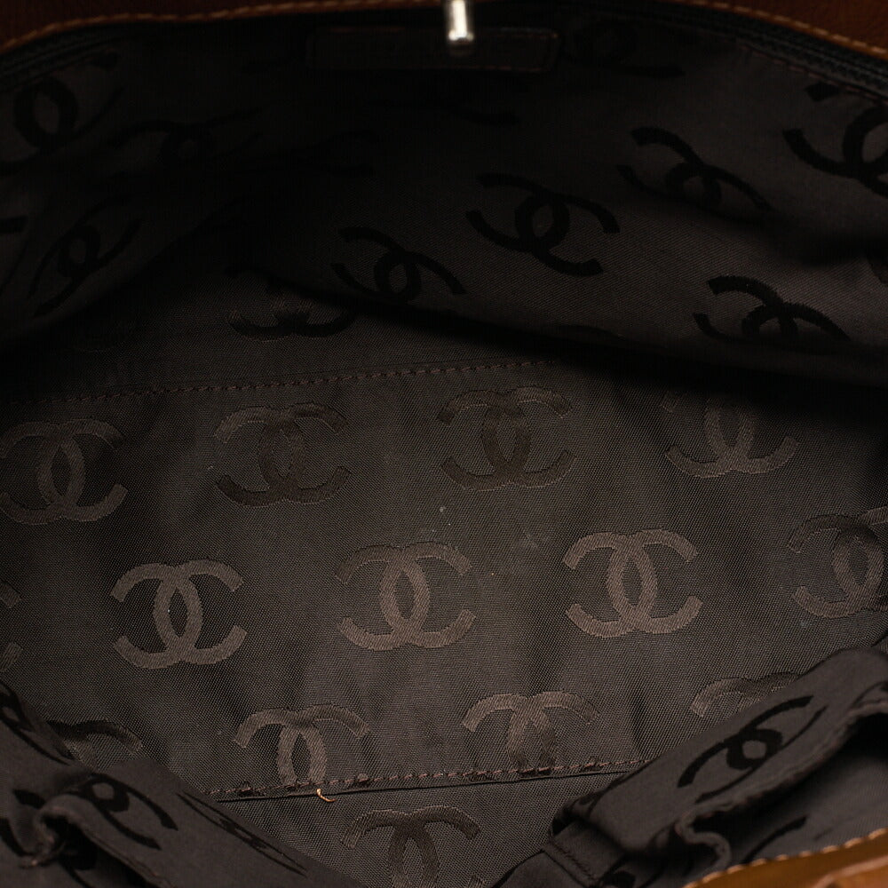 CHANEL Matelasse Tote Bag Cocomark Caviar Skin Brown Vintage Silver-Tone Hardware, Pre-Owned