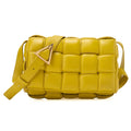 BOTTEGA VENETA Intrecciato Lambskin Padette Cassette Shoulder Back Yellow Gold-Tone Hardware, Pre-Owned