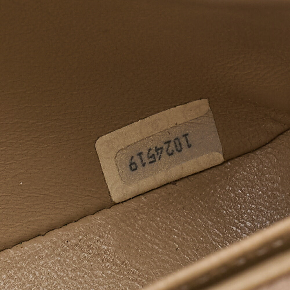 CHANEL Chain Shoulder Bag Matelasse Lambskin Beige Round Flap Gold-Tone Hardware, Pre-Owned