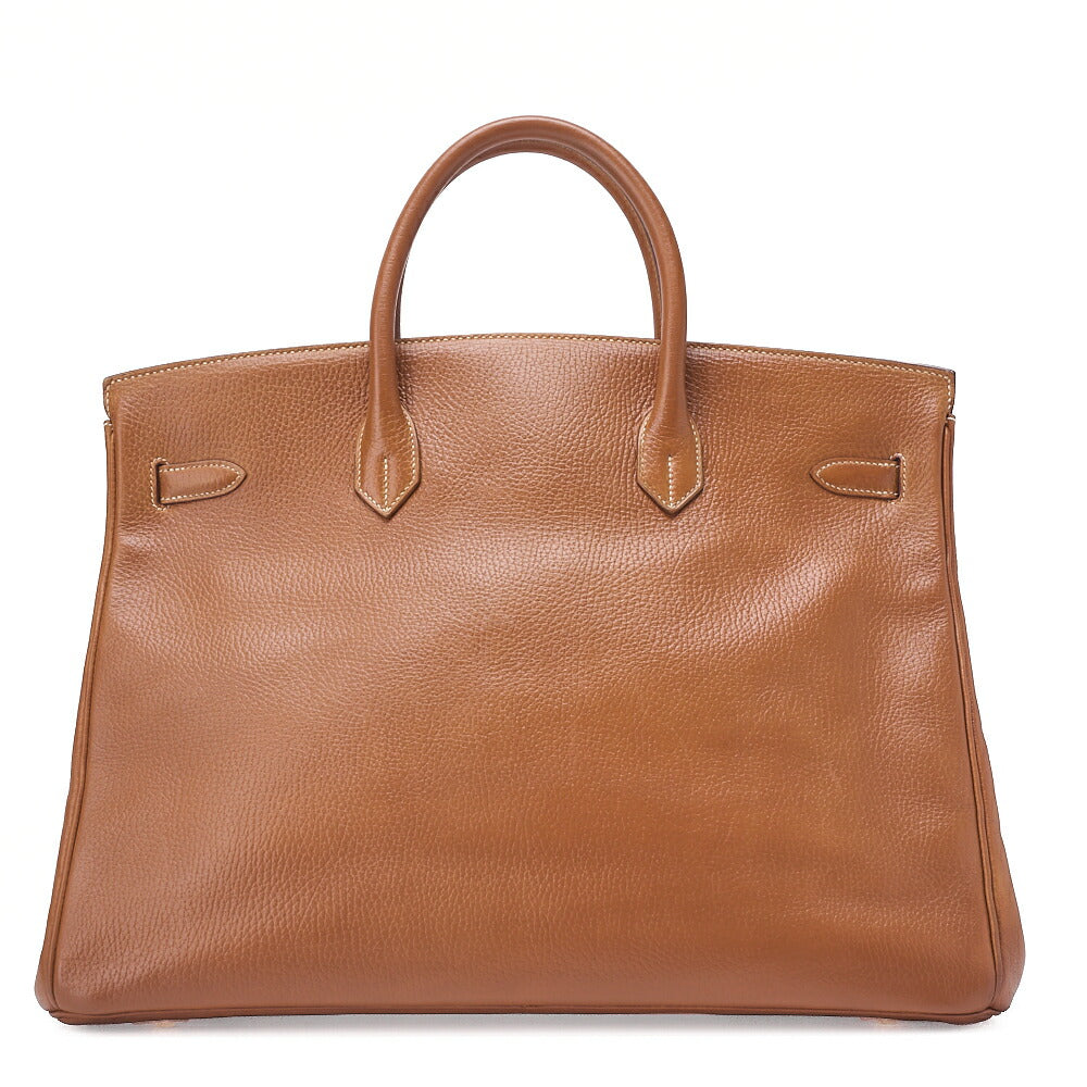 HERMES Birkin 40 Handbag Ardennes Gold Gold-Tone Hardware, Pre-Owned