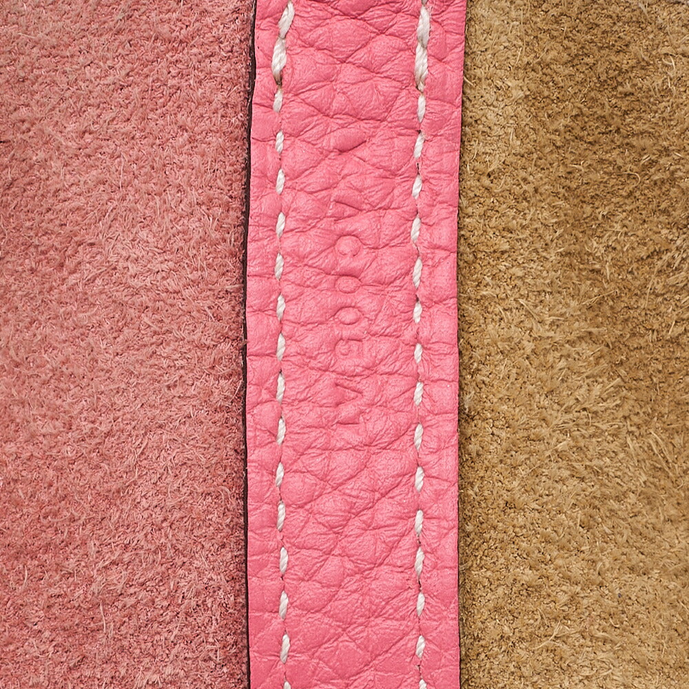HERMES Picotan Rock Cossack PM Tryon Handbag Rose Azale x Sesame Silver-Tone Hardware, Pre-Owned