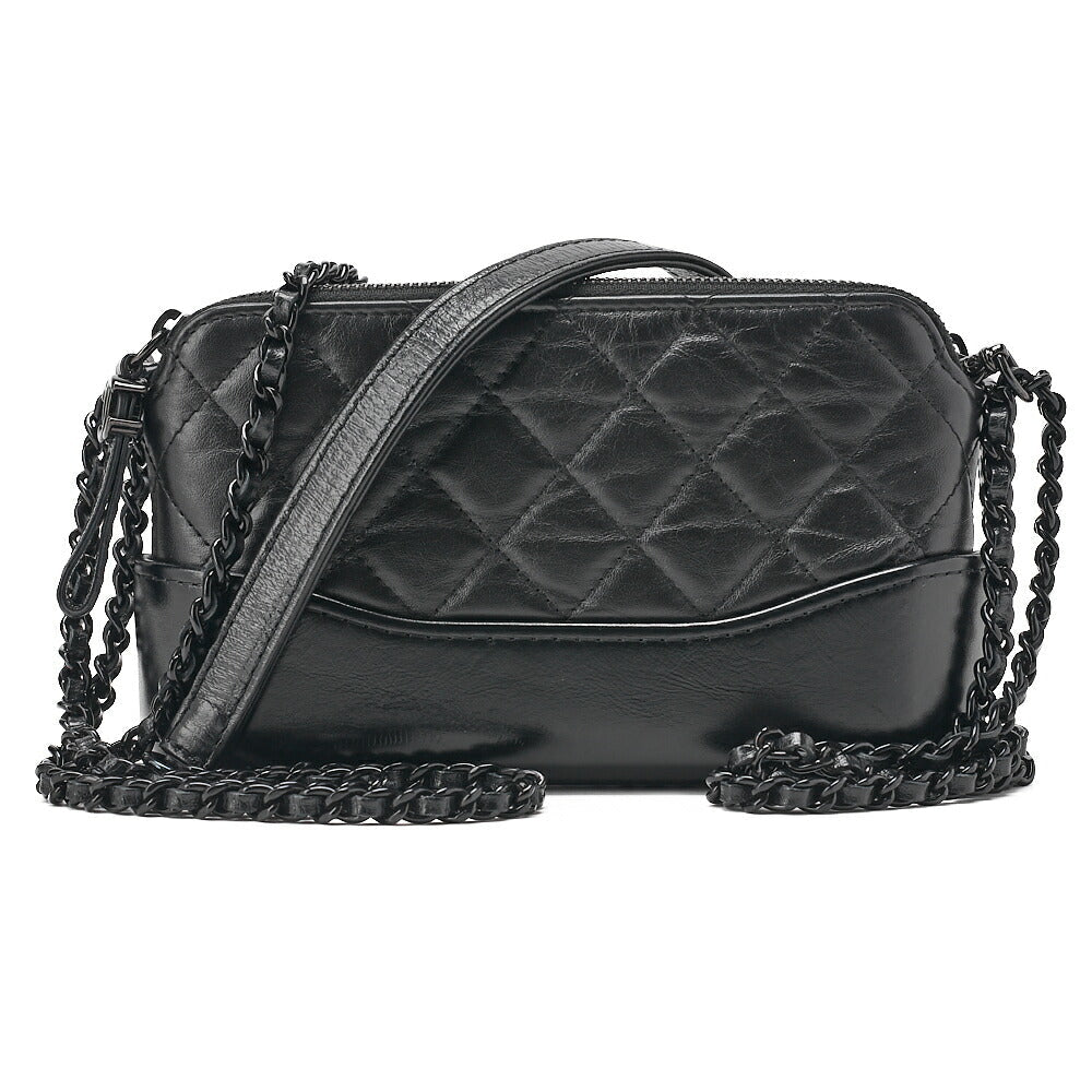 CHANEL Chain Shoulder Bag Vintage Calf Matelasse Gabrielle de Chanel Mini Black Black-Tone Hardware, Pre-Owned