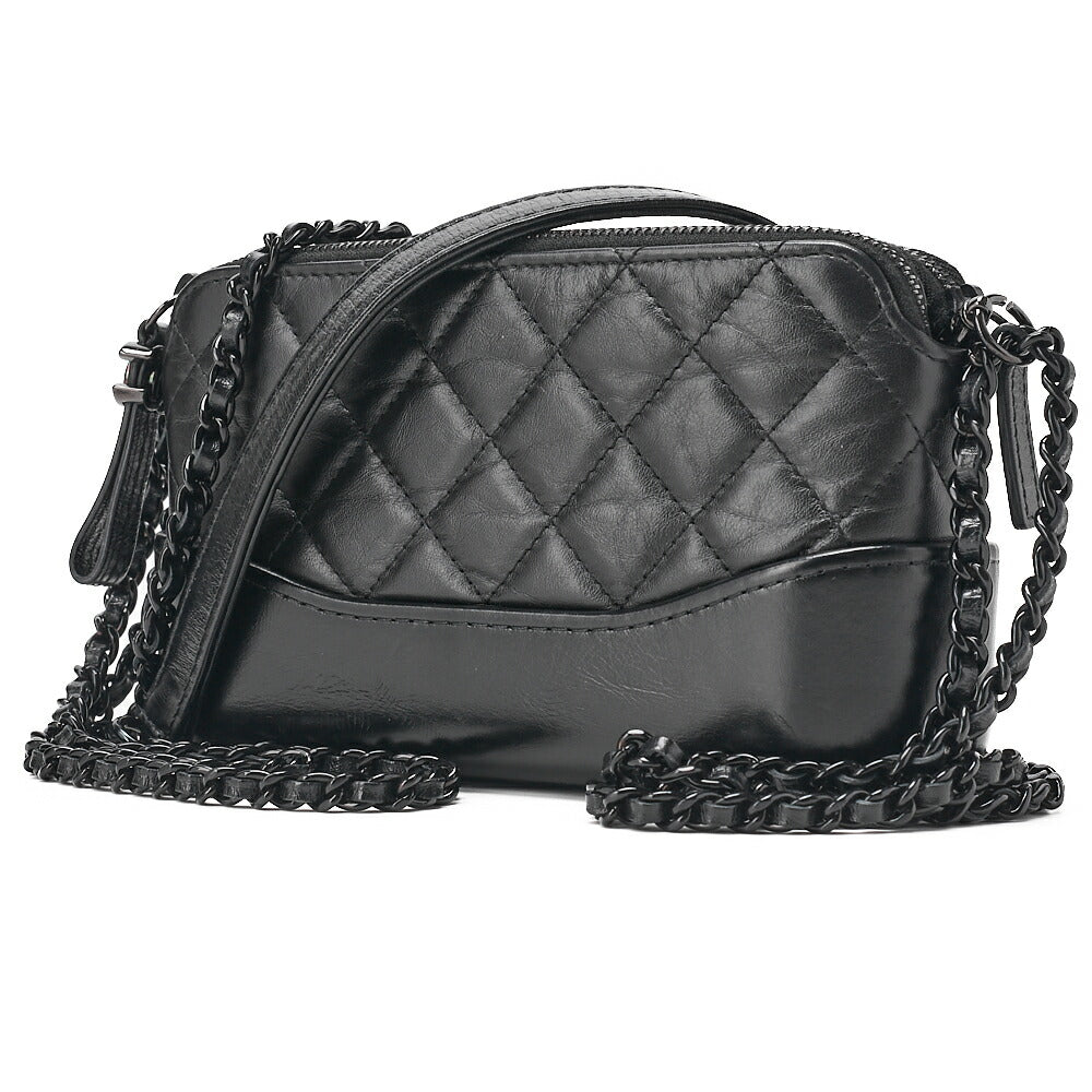 CHANEL Chain Shoulder Bag Vintage Calf Matelasse Gabrielle de Chanel Mini Black Black-Tone Hardware, Pre-Owned