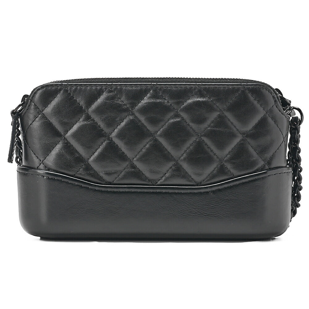 CHANEL Chain Shoulder Bag Vintage Calf Matelasse Gabrielle de Chanel Mini Black Black-Tone Hardware, Pre-Owned