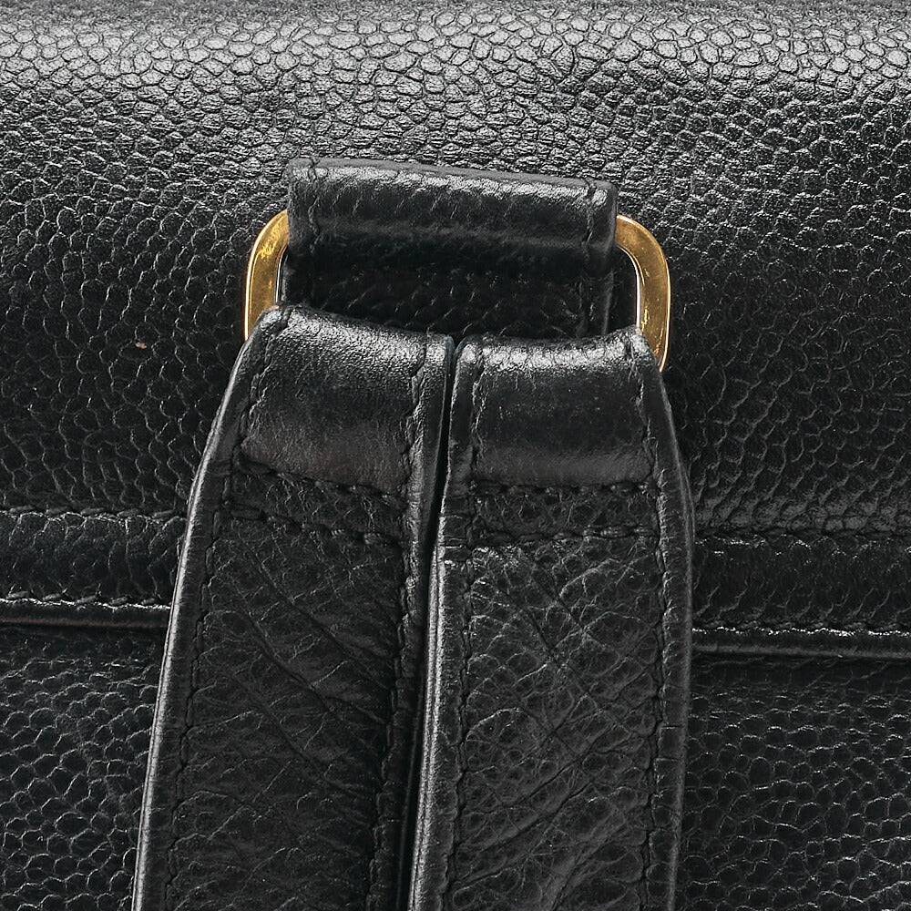CHANEL Shoulder Bag Backpack Caviar Skin Triple Coco Turnlock Gold-Tone Hardware, Pre-Owned