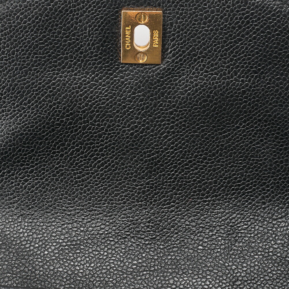 CHANEL Shoulder Bag Backpack Caviar Skin Triple Coco Turnlock Gold-Tone Hardware, Pre-Owned