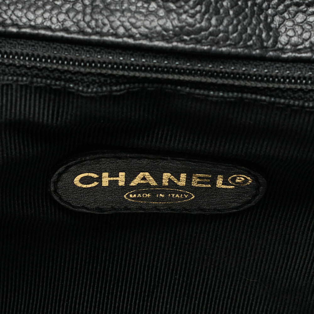 CHANEL Shoulder Bag Backpack Caviar Skin Triple Coco Turnlock Gold-Tone Hardware, Pre-Owned