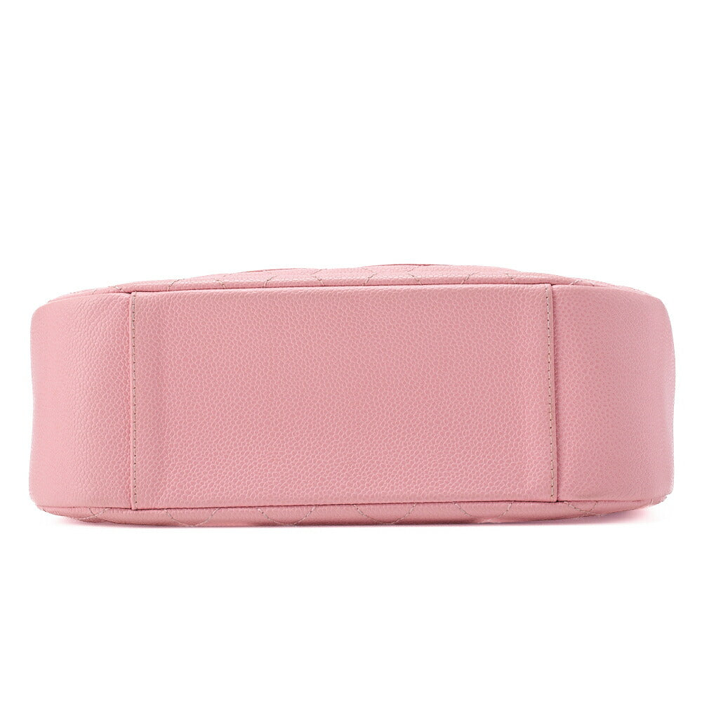 CHANEL Caviar Skin Matelasse Coco Mark One Shoulder Pink Gold-Tone Hardware, Pre-Owned