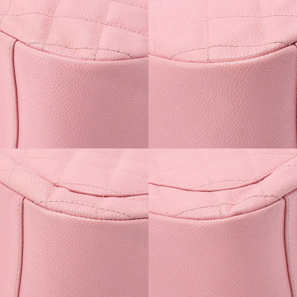 CHANEL Caviar Skin Matelasse Coco Mark One Shoulder Pink Gold-Tone Hardware, Pre-Owned