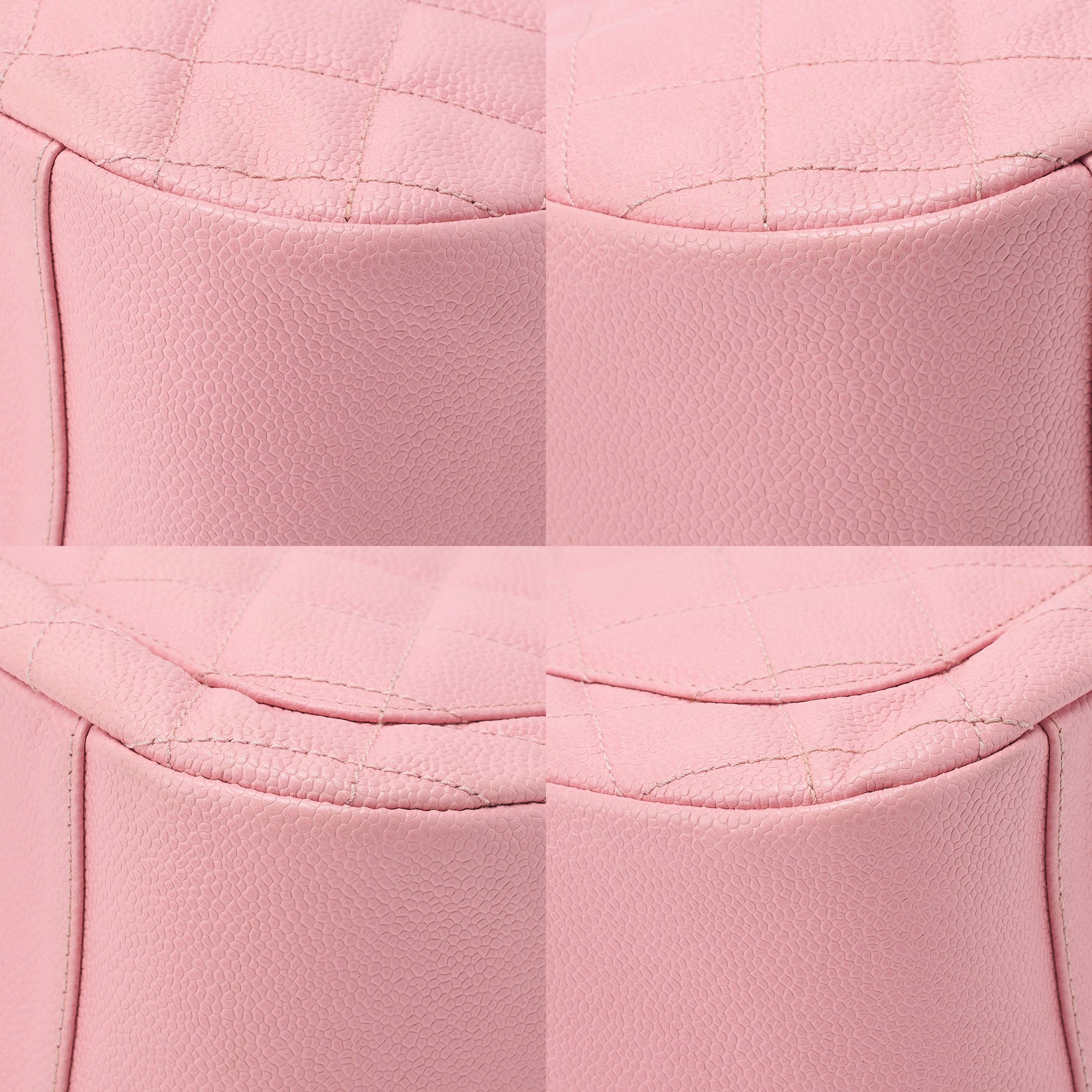 CHANEL Caviar Skin Matelasse Coco Mark One Shoulder Pink Gold-Tone Hardware, Pre-Owned