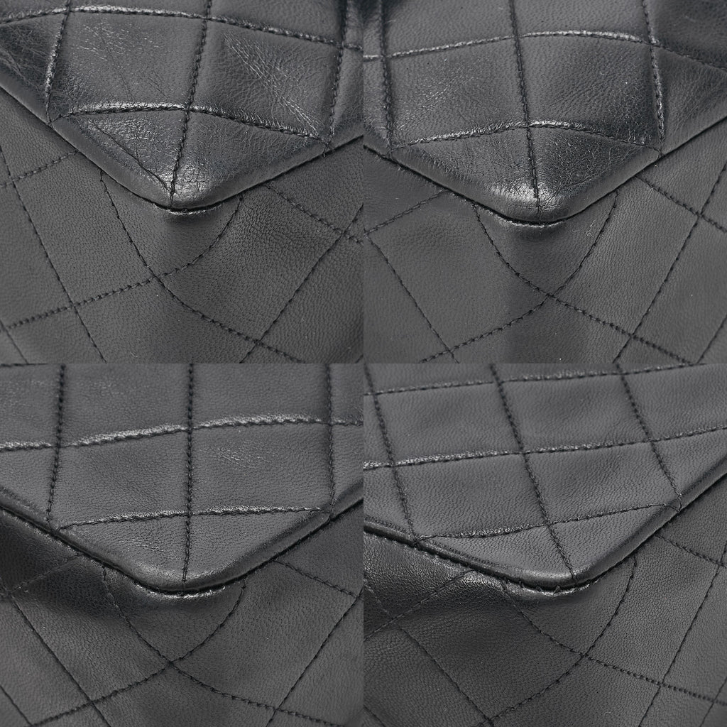 CHANEL Chain Shoulder Bag Mini Matelasse 20cm Lambskin Black Gold-Tone Hardware, Pre-Owned