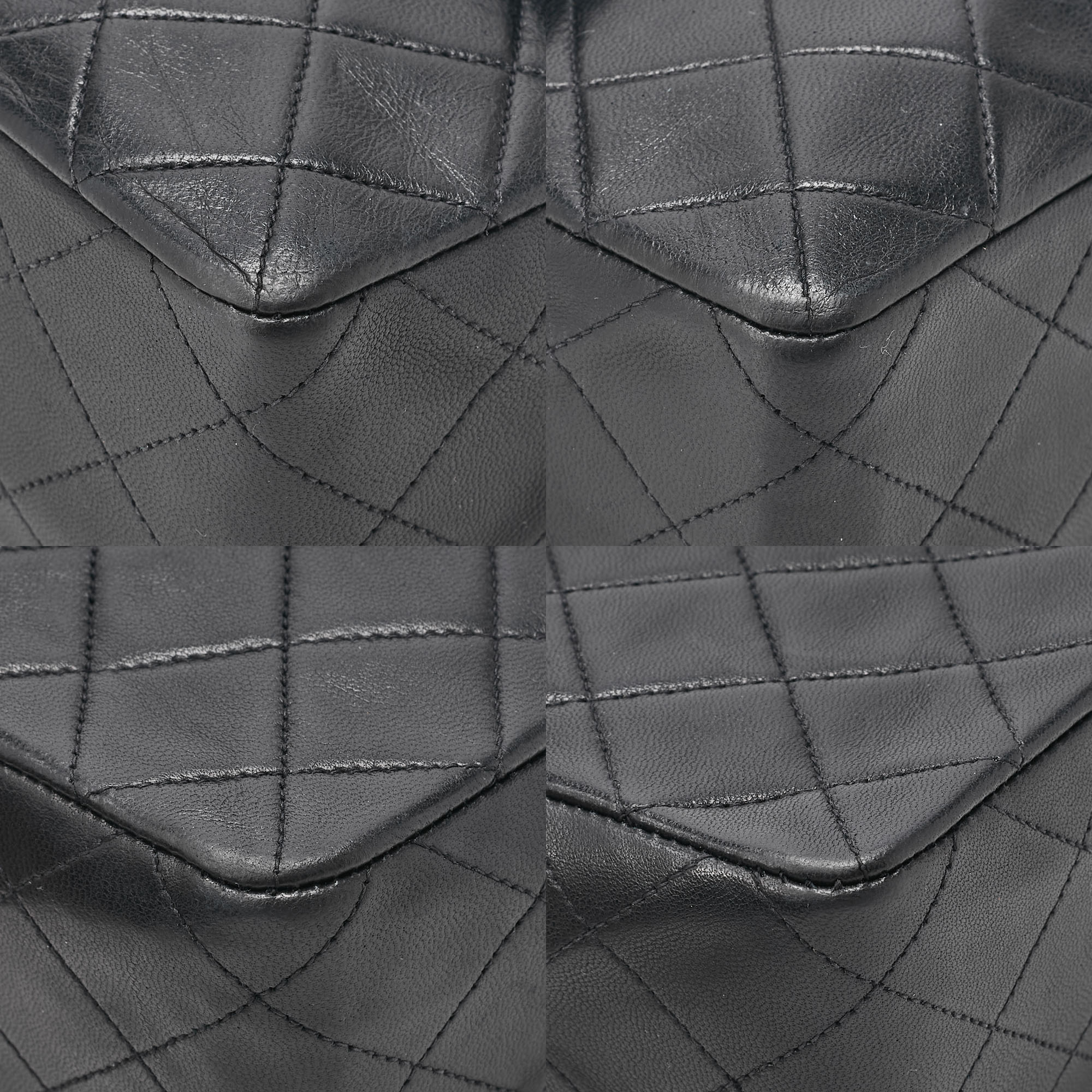 CHANEL Chain Shoulder Bag Mini Matelasse 20cm Lambskin Black Gold-Tone Hardware, Pre-Owned