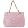 CHANEL Tote Bag Matelasse Lambskin Pink Double Chain PPT Gold-Tone Hardware, Pre-Owned]