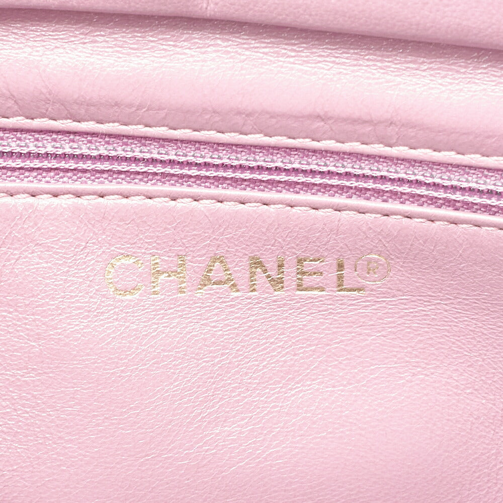 CHANEL Tote Bag Matelasse Lambskin Pink Double Chain PPT Gold-Tone Hardware, Pre-Owned]