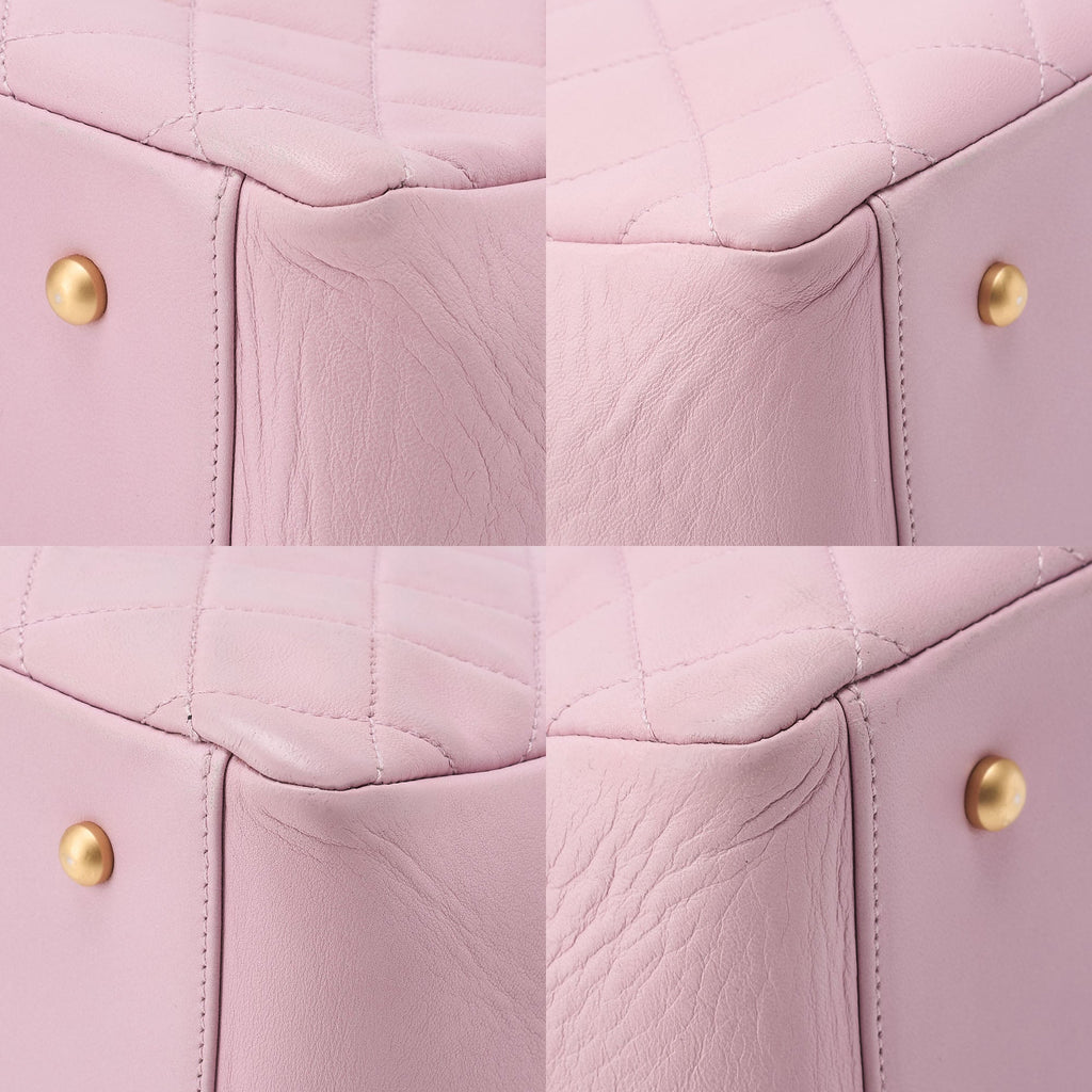CHANEL Tote Bag Matelasse Lambskin Pink Double Chain PPT Gold-Tone Hardware, Pre-Owned]