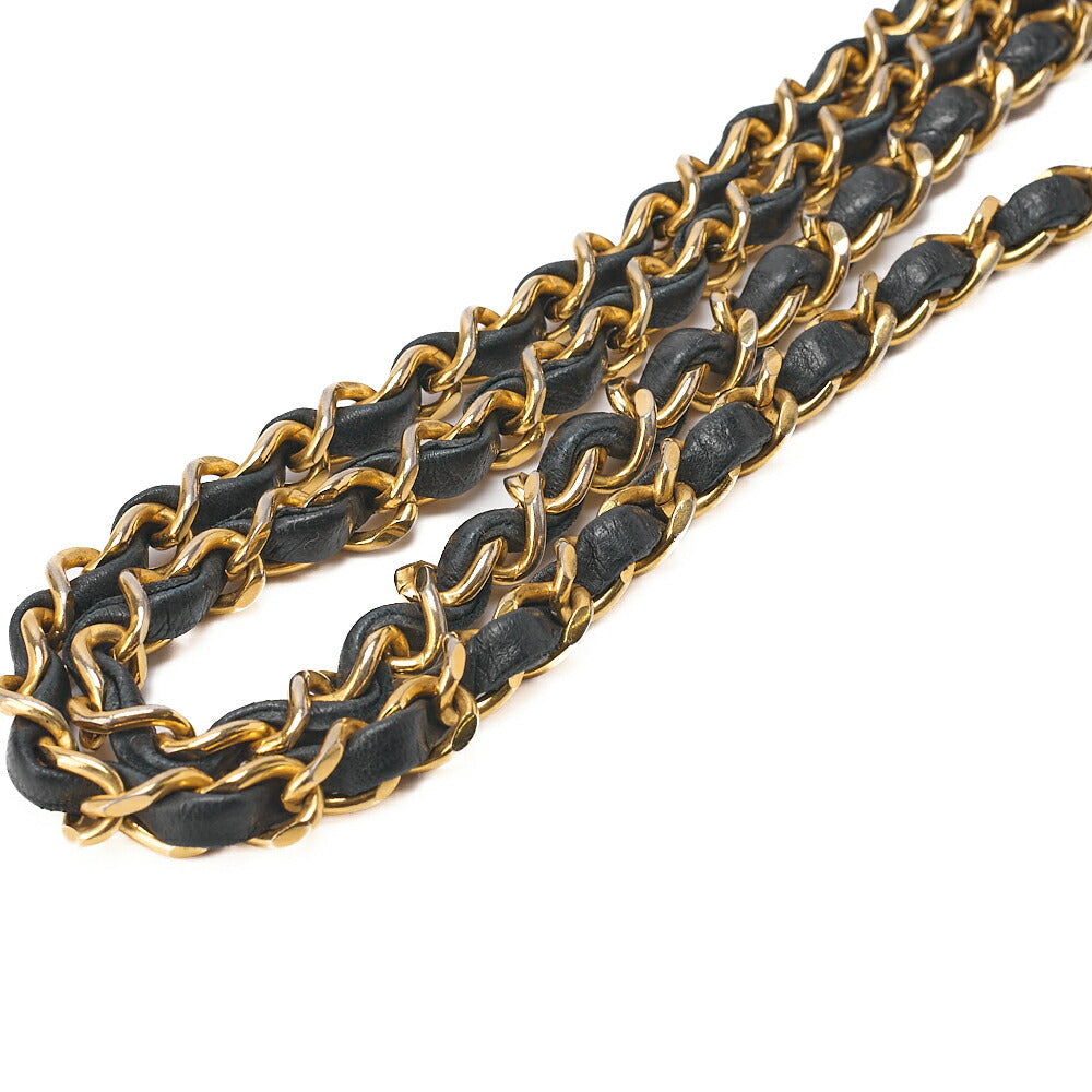 CHANEL Chain Shoulder Bag Mini Matelasse 18cm Turnlock Lambskin Black Gold-Tone Hardware, Pre-Owned