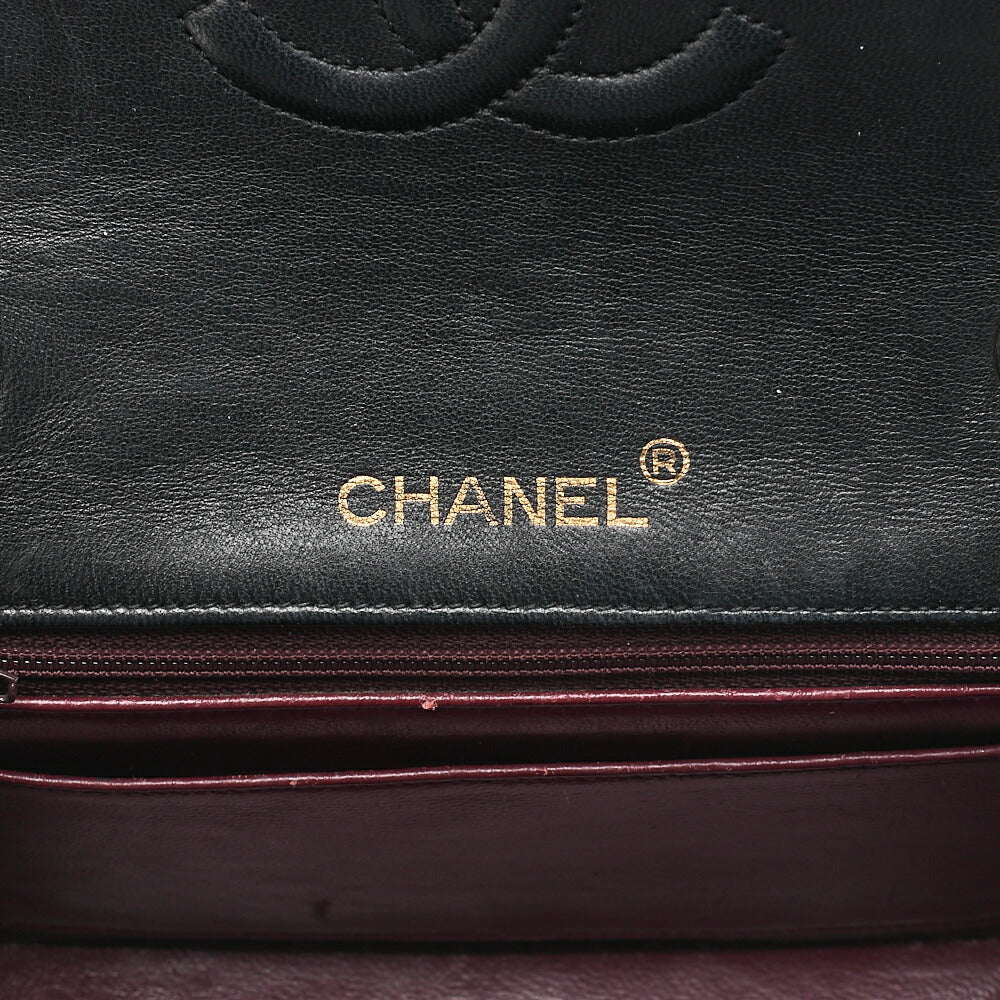 CHANEL Chain Shoulder Bag Mini Matelasse 18cm Turnlock Lambskin Black Gold-Tone Hardware, Pre-Owned