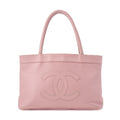 CHANEL Caviar Skin Matelasse Cocomark Large Size Tote Bag Pink Gold-Tone Hardware, Pre-Owned
