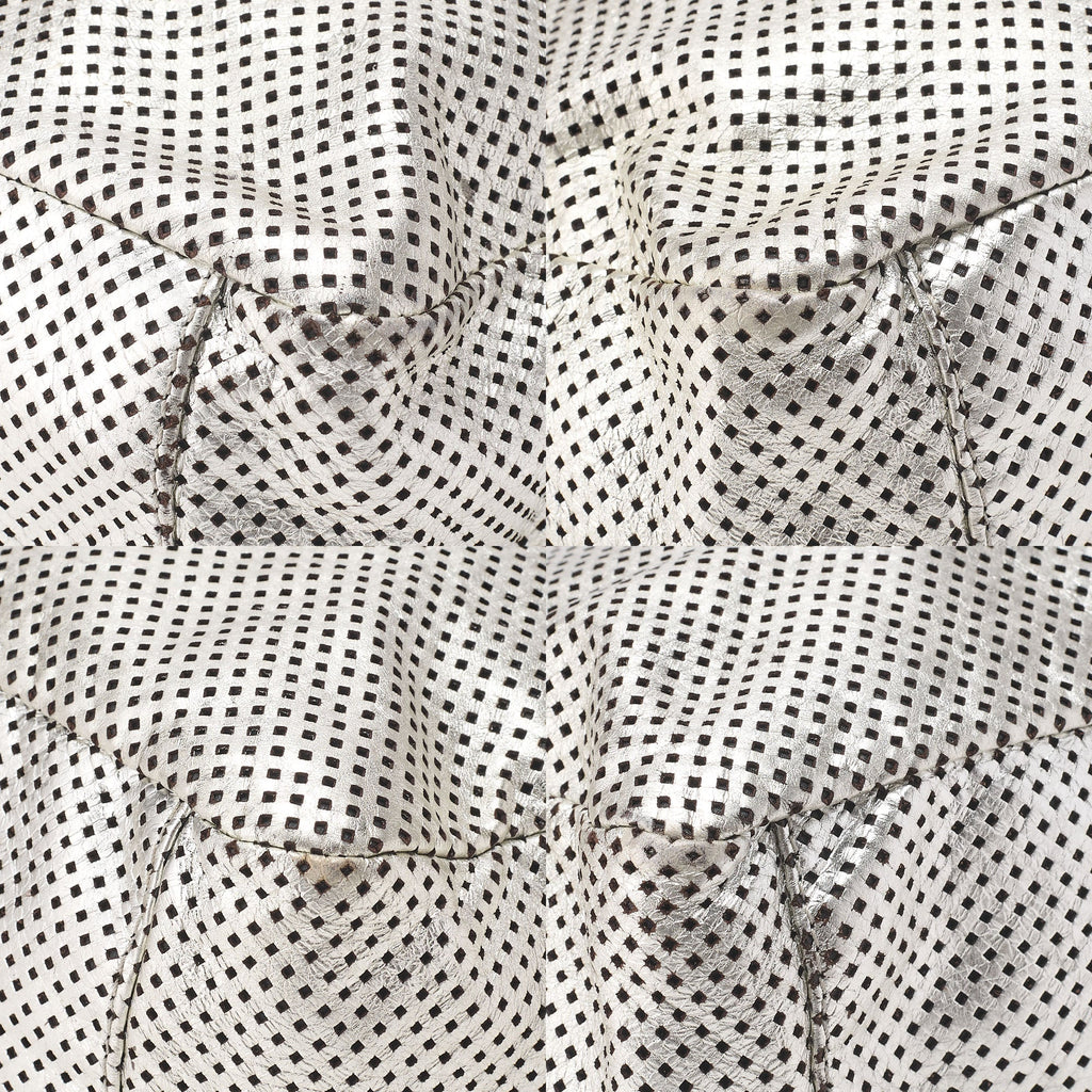 CHANEL Cocomark Perforated 2-way Chain Shoulder Bag Leather Silver-Tone Hardware, Pre-Owned