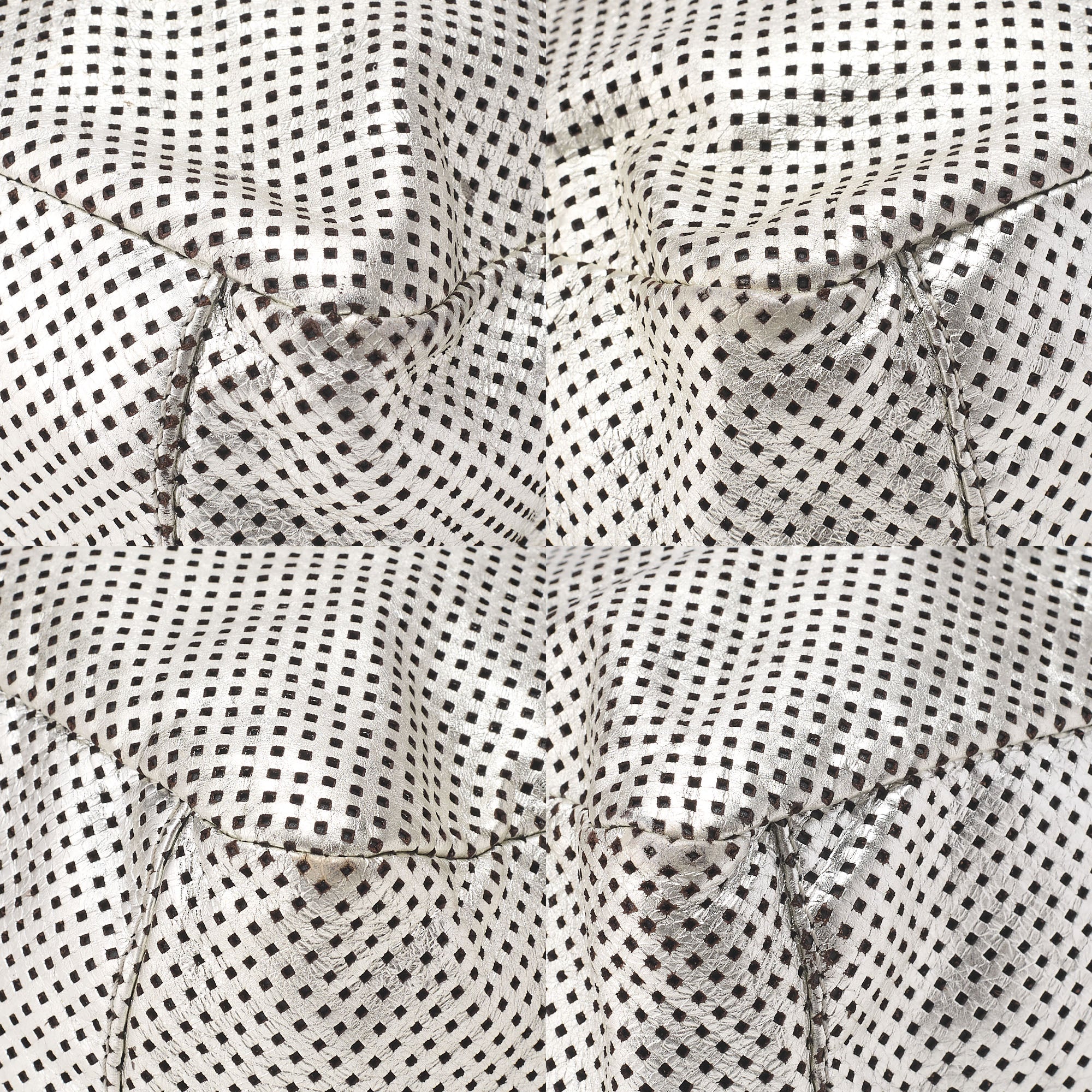 CHANEL Cocomark Perforated 2-way Chain Shoulder Bag Leather Silver-Tone Hardware, Pre-Owned