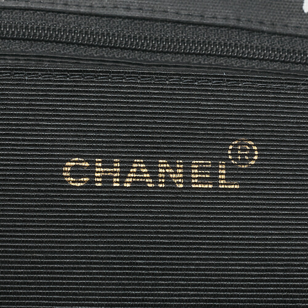 CHANEL Tote Bag Matelasse Logo Pattern Canvas Black Gold -Tone Hardware, Pre-Owned