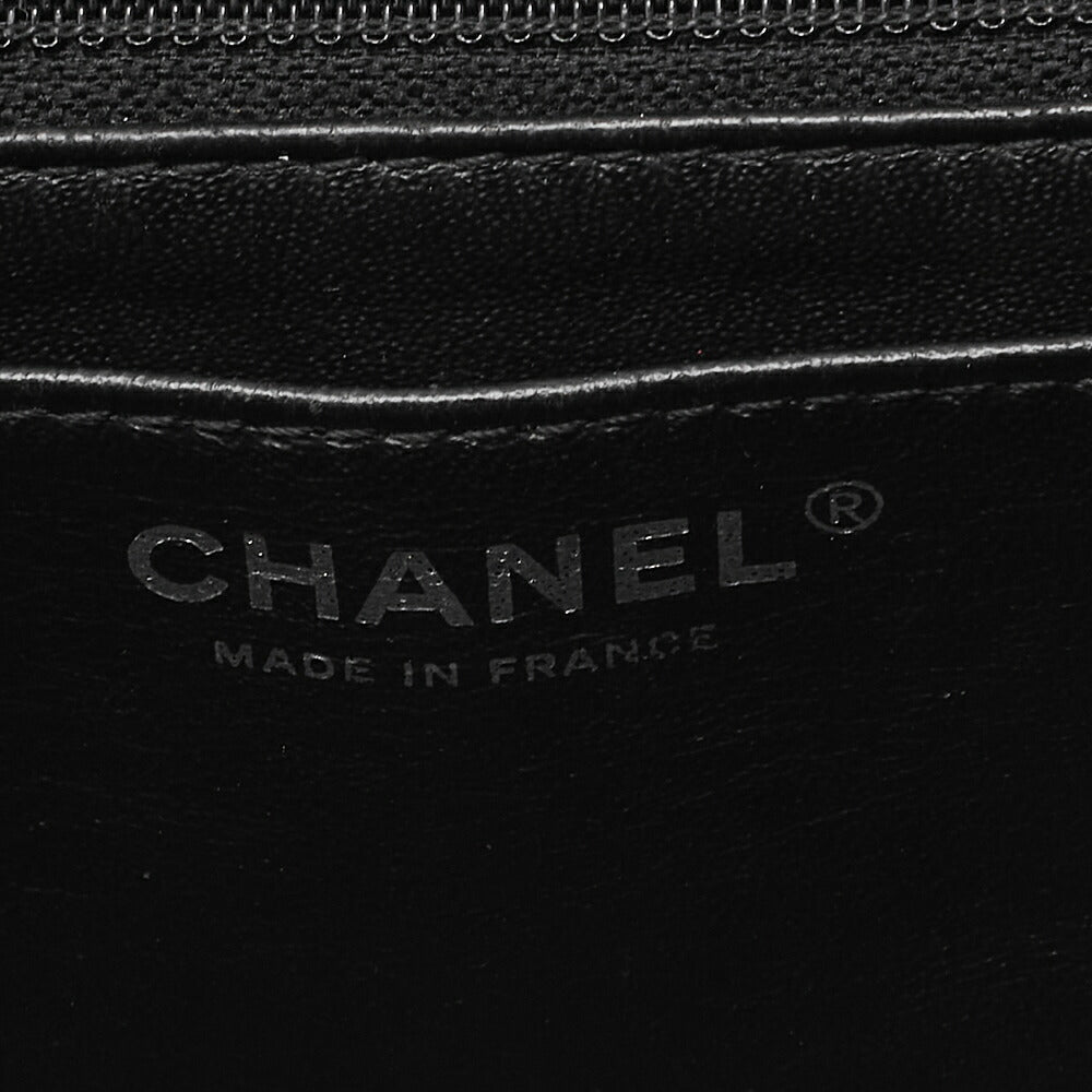 CHANEL Lambskin Matelasse Coco Mark Single Chain Shoulder Black Silver-Tone Hardware, Pre-Owned