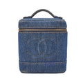 CHANEL Cocomark Vanity Handbag Denim Blue Gold-Tone Hardware, Pre-Owned