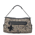 CHANEL Tweed x Leather Clover One Shoulder Bag Black x Multicolor Silver-Tone Hardware, Pre-Owned
