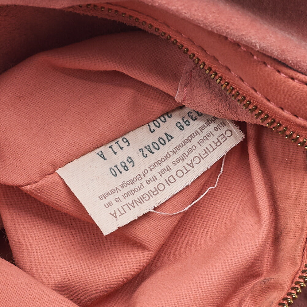 BOTTEGA VENETA Bottega Lambskin Intrecciato Boston Hand Pink Gold-Tone Hardware, Pre-Owned