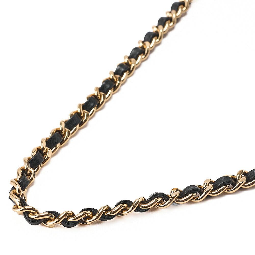 CHANEL Lambskin Turnlock Luxury Line Chain Shoulder Black Gold-Tone Hardware, Pre-Owned