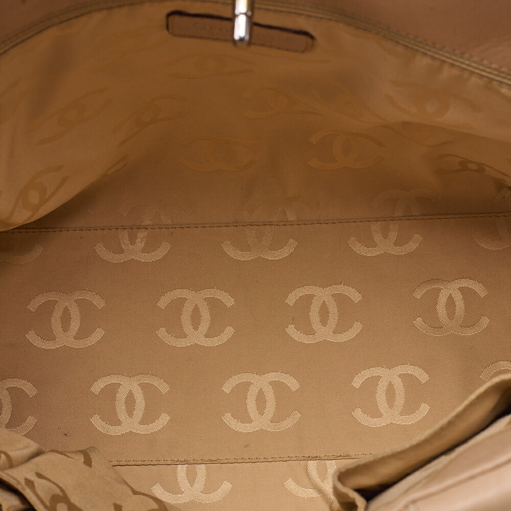 CHANEL Cocomark Turnlock 2way Chain Shoulder Bag Lambskin Beige Gold-Tone Hardware, Pre-Owned