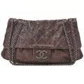CHANEL Chain Shoulder Matelasse Bijou Coco Mark Single Caviar Skin Brown Silver-Tone Hardware, Pre-Owned
