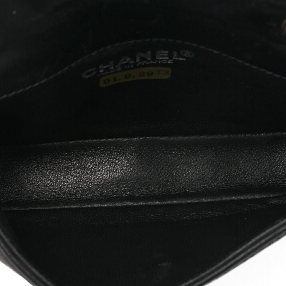 CHANEL Chanel Chocolate Bar 2.55 Turnlock Rhinestone Coco Chain Shoulder Lambskin Black Silver -Tone Hardware, Pre-Owned