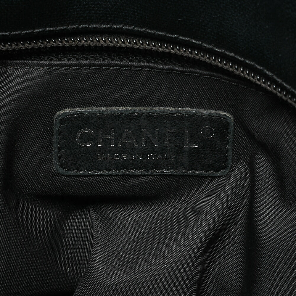 CHANEL Tote Bag Coated Canvas Paris Ritz PM Coco Charm Black Silver-Tone Hardware, Pre-Owned
