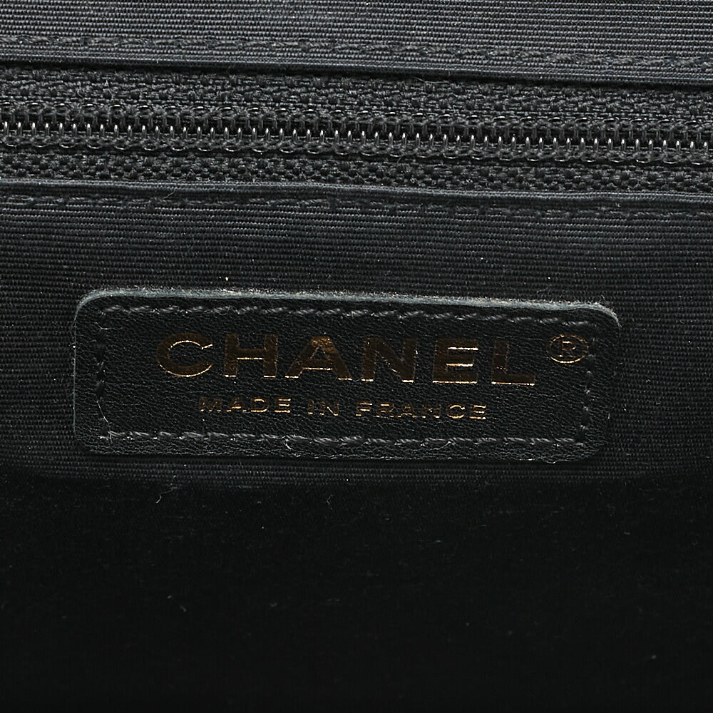 CHANEL Lambskin Boy Chanel Single Chain Shoulder  Black x Navy Gold-Tone Hardware, Pre-Owned