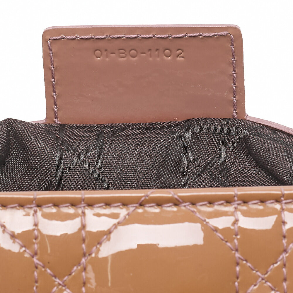 Dior Lady Dior Canage Handbag Large Size Enamel Silver -Tone Hardware, Pre-Owned