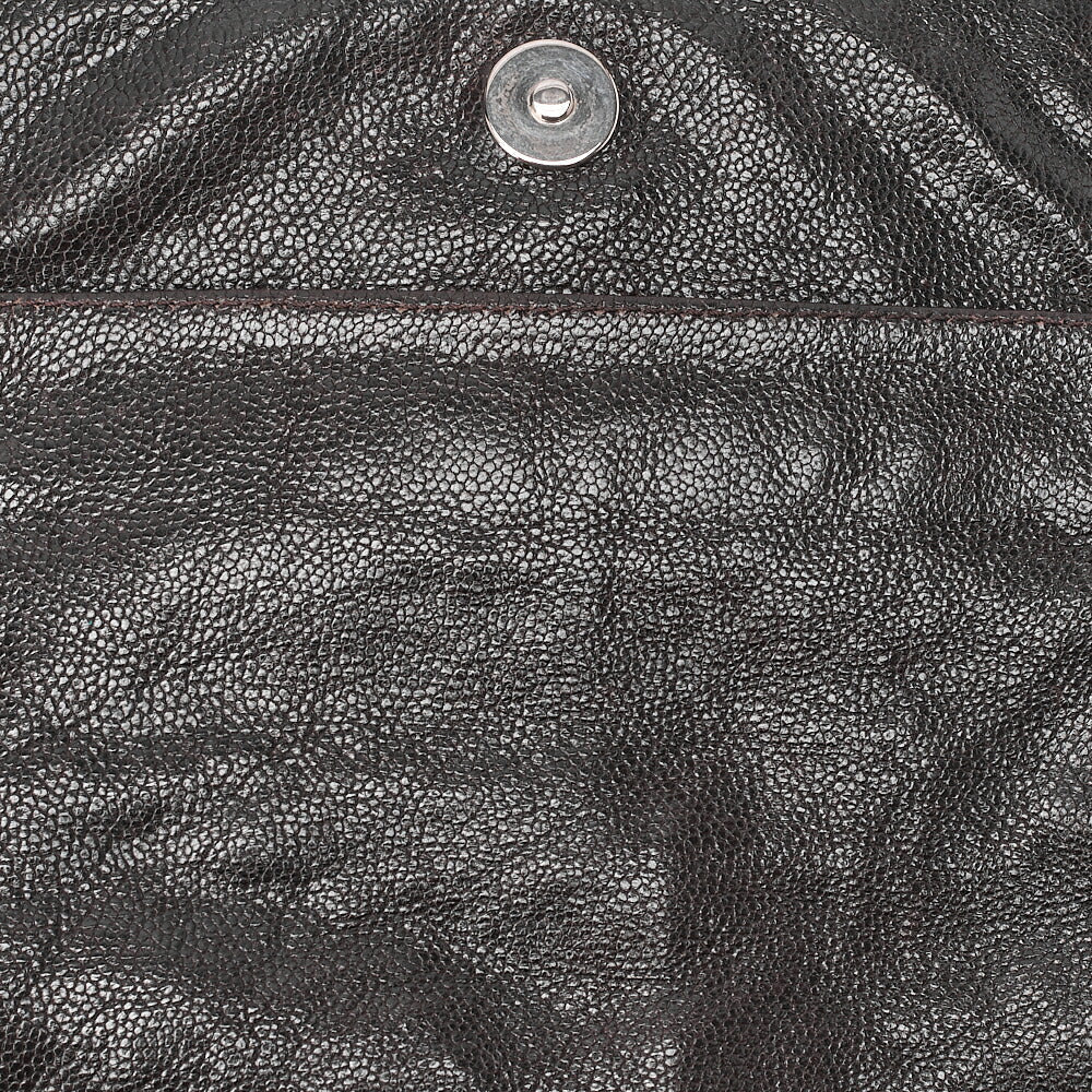 CHANEL Matelasse Outside Pocket Chain Shoulder Caviar Skin Dark Brown Silver-Tone Hardware, Pre-Owned