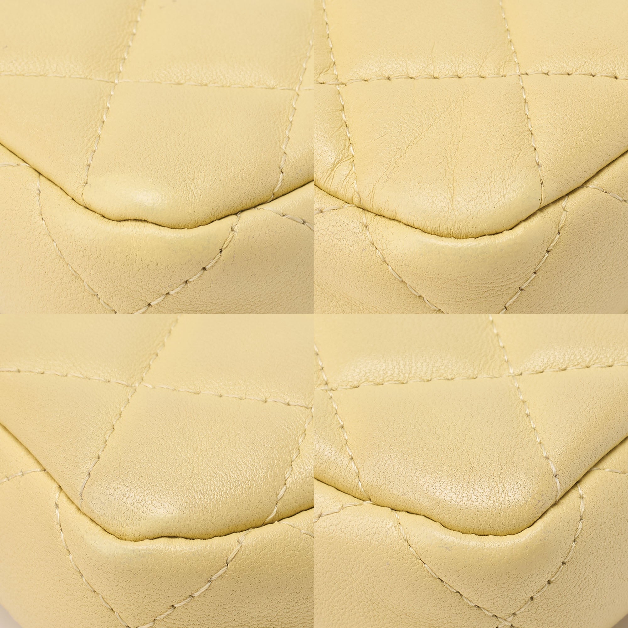 CHANEL Matelasse Chain Wallet Lambskin Yellow Gold-Tone Hardware, Pre-Owned