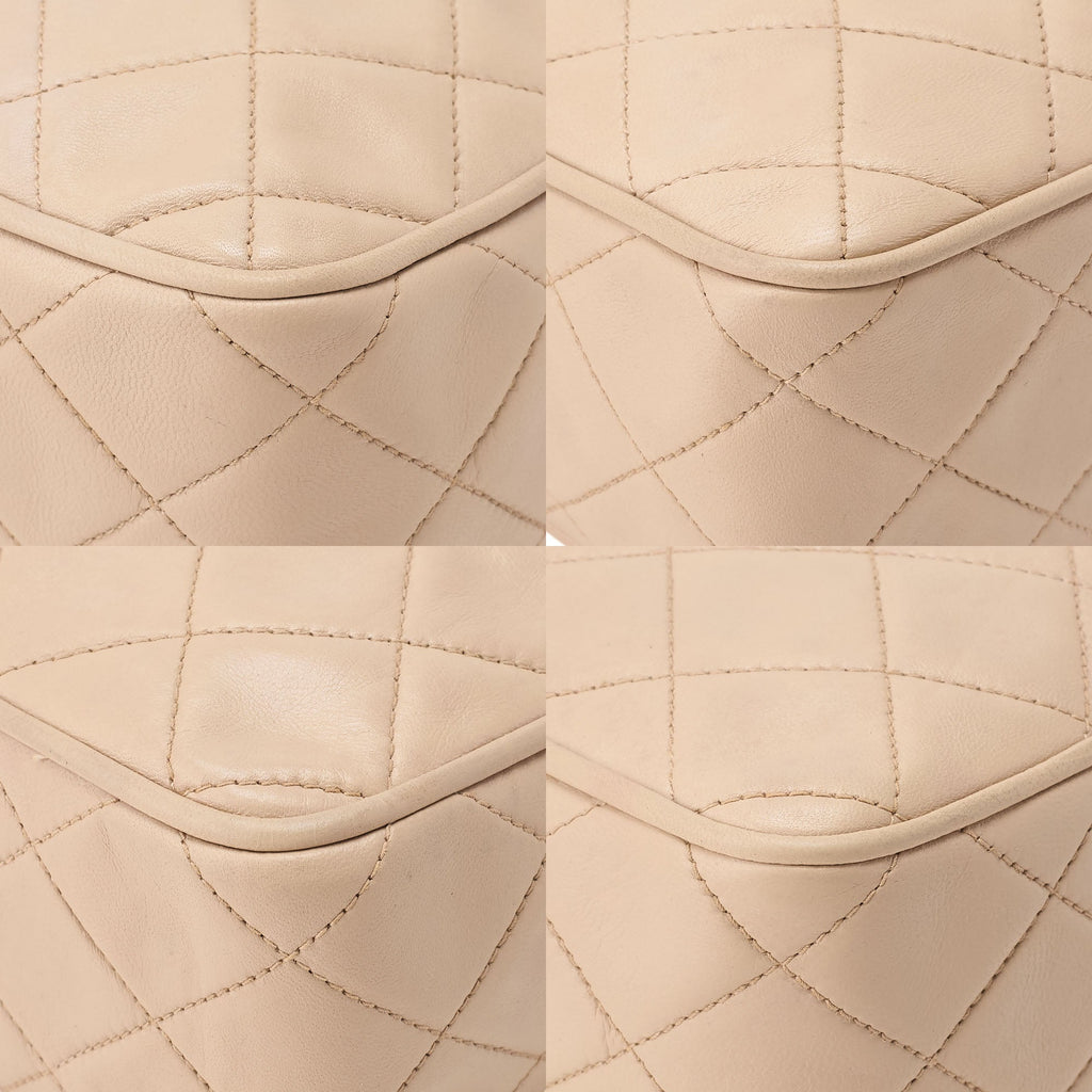 CHANEL Matelasse Coco Mark with Fringe Chain Shoulder Lambskin Ivory Gold-Tone Hardware, Pre-Owned