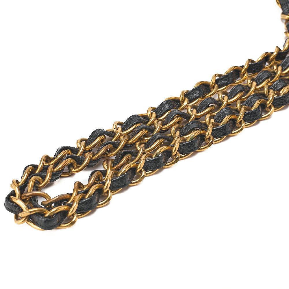 CHANEL Matelasse Turnlock Big Coco W Chain Shoulder Caviar Skin Black Gold-Tone Hardware, Pre-Owned