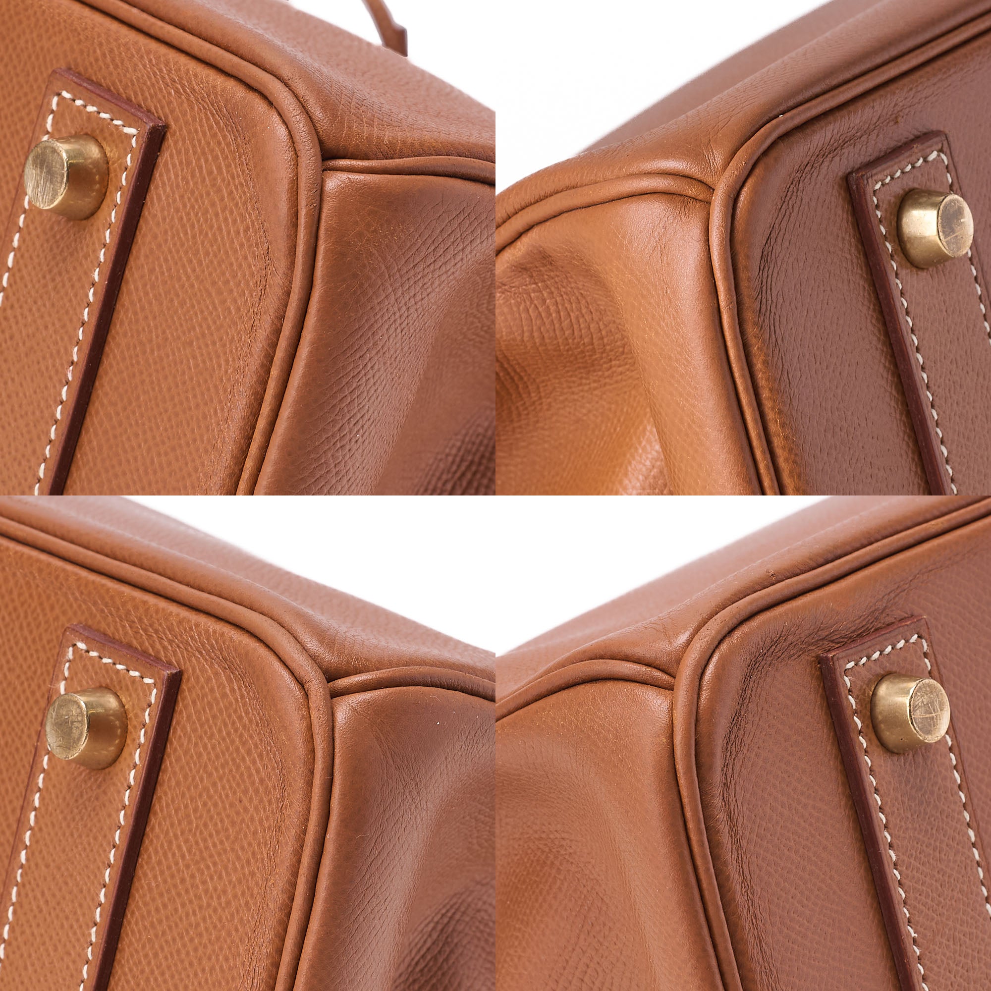 HERMES Birkin 40 Handbag Kushbel Gold-Tone Hardware, Pre-Owned