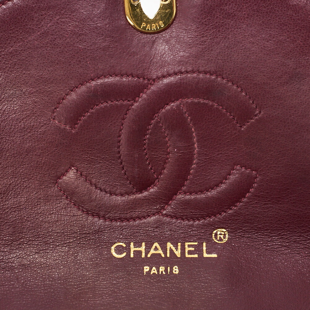 CHANEL Lambskin Matelasse Paris Limited Single Design Flap Shoulder Bag Black Gold-Tone Hardware, Pre-Owned
