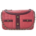 CHANEL Shoulder Bag Girl Chanel Chocolate Bar Lambskin Pink x Black Gold-Tone Hardware, Pre-Owned