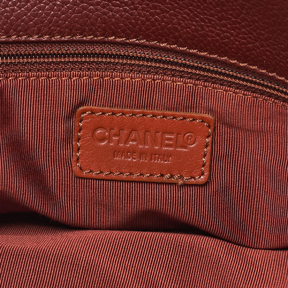 CHANEL Shoulder Bag 2way Tote Bag Executive Caviar Skin Brown Vintage-Tone Hardware, Pre-Owned
