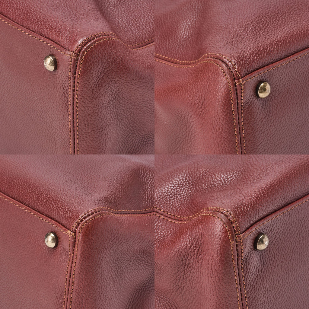 CHANEL Shoulder Bag 2way Tote Bag Executive Caviar Skin Brown Vintage-Tone Hardware, Pre-Owned