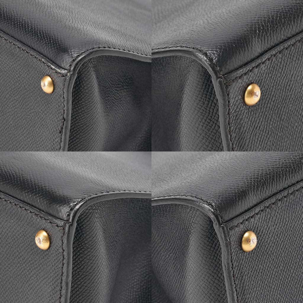 CHANEL Tote Bag Logo Square Black Caviar Skin Gold-Tone Hardware, Pre-Owned