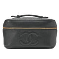 CHANEL Cocomark Vanity Handbag Caviar Skin Black Gold-Tone Hardware, Pre-Owned