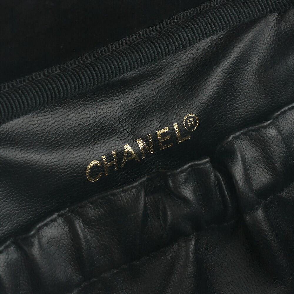 CHANEL Cocomark Vanity Handbag Caviar Skin Black Gold-Tone Hardware, Pre-Owned
