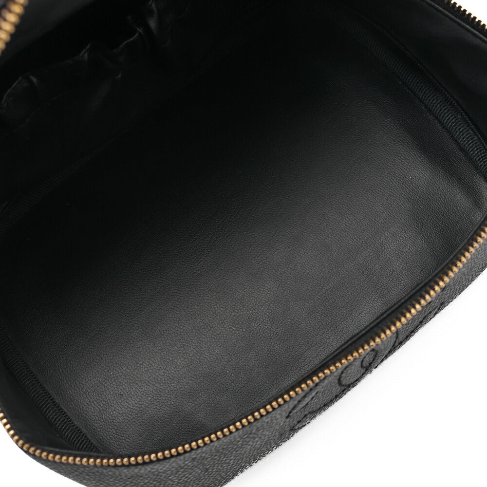 CHANEL Cocomark Vanity Handbag Caviar Skin Black Gold-Tone Hardware, Pre-Owned
